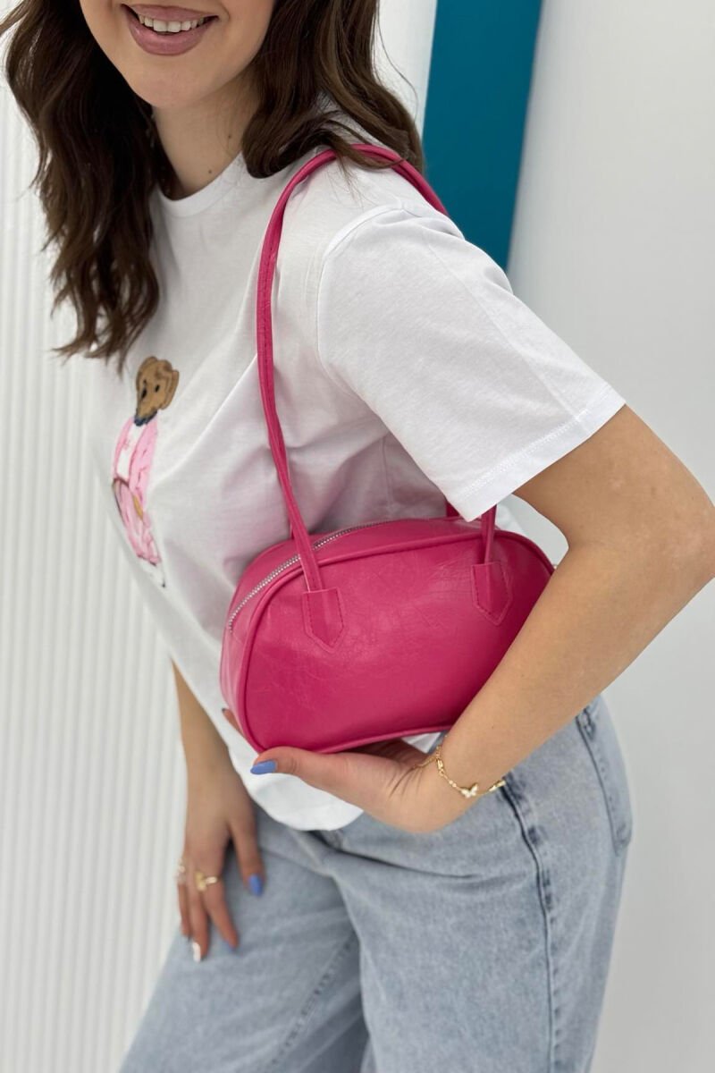 ONE COLOR SHINY SMALL WOMEN BAG FUCHSIA/CIKLAMI - 6