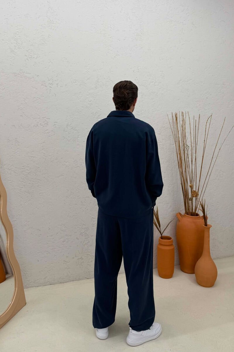 ONE COLOR SHIRT + TROUSERS MEN SET BLUE/BLU - 6