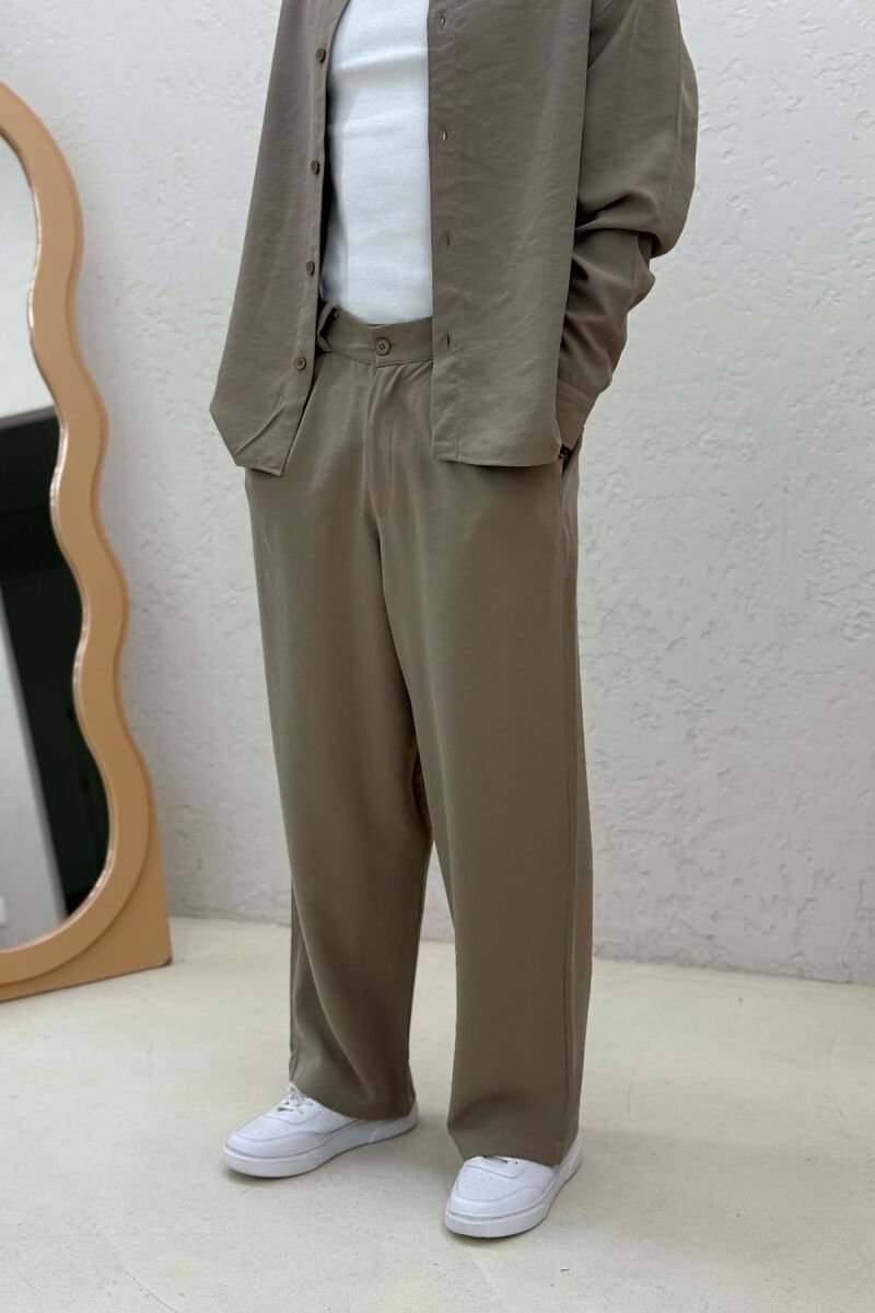 ONE COLOR SHIRT + TROUSERS MEN SET GREY/GRI - 4