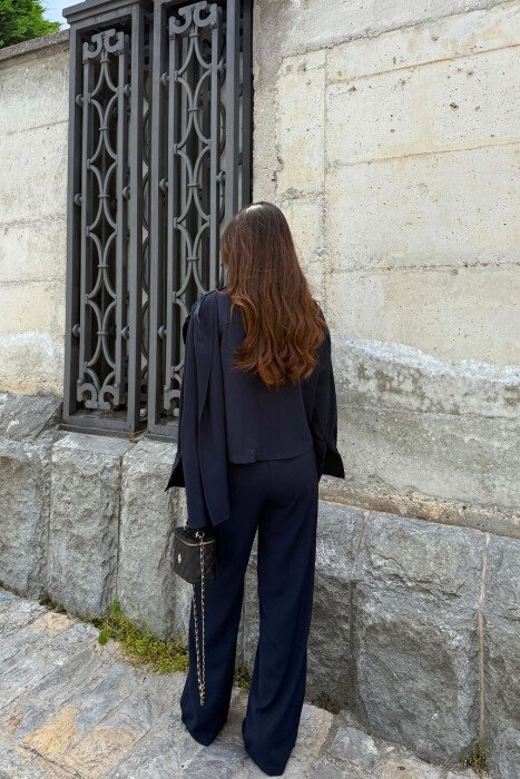 ONE COLOR SHIRT +TROUSERS WOMAN SET BLUE/BLU - 2