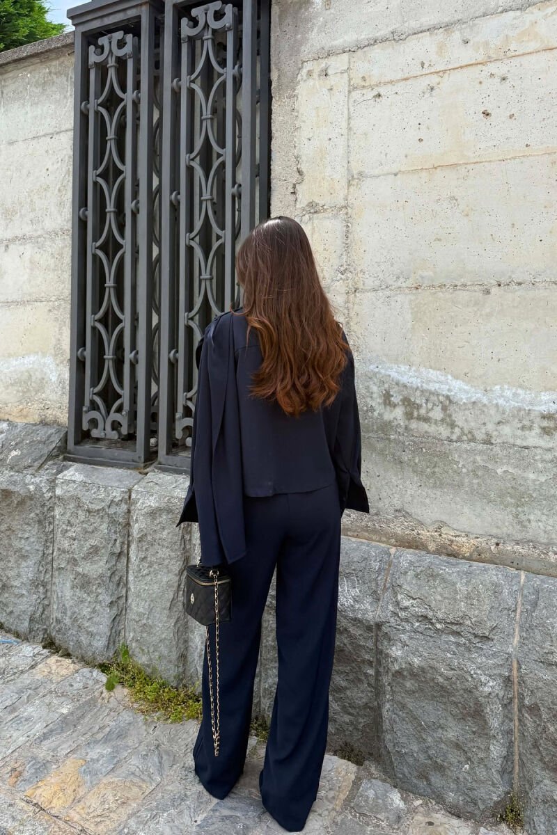 ONE COLOR SHIRT +TROUSERS WOMAN SET BLUE/BLU - 2