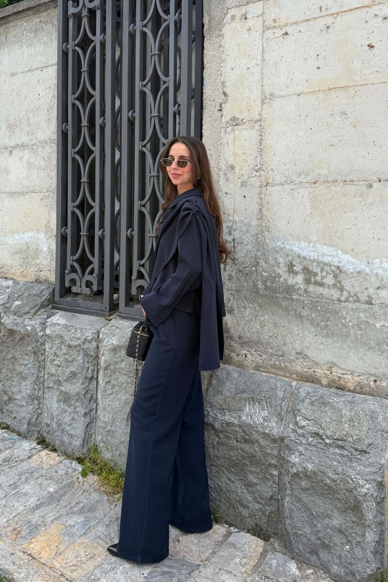 ONE COLOR SHIRT +TROUSERS WOMAN SET BLUE/BLU - 4