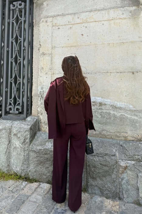 ONE COLOR SHIRT +TROUSERS WOMAN SET DARK PURPLE/LEJLA ERRET - 3