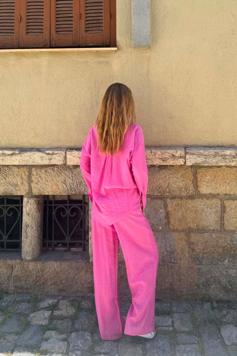 ONE COLOR SHIRT + TROUSERS WOMAN SET FUCHSIA/CIKLAMI - 5