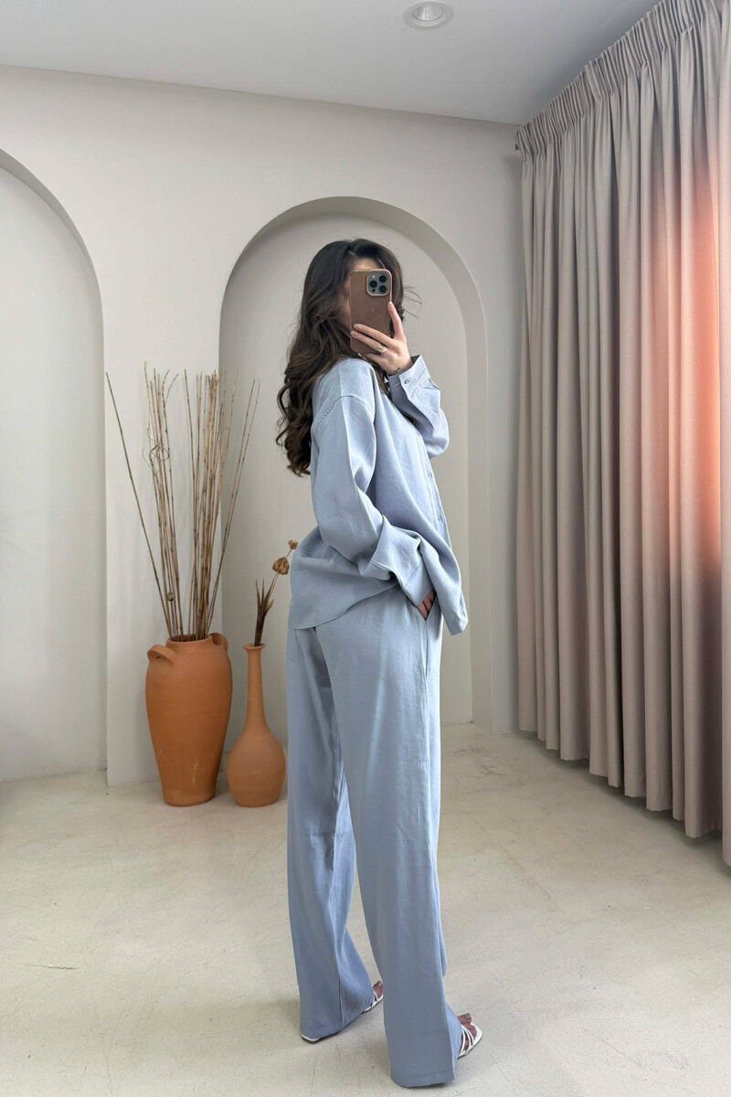 ONE COLOR SHIRT + TROUSERS WOMAN SET GREY/GRI - 4