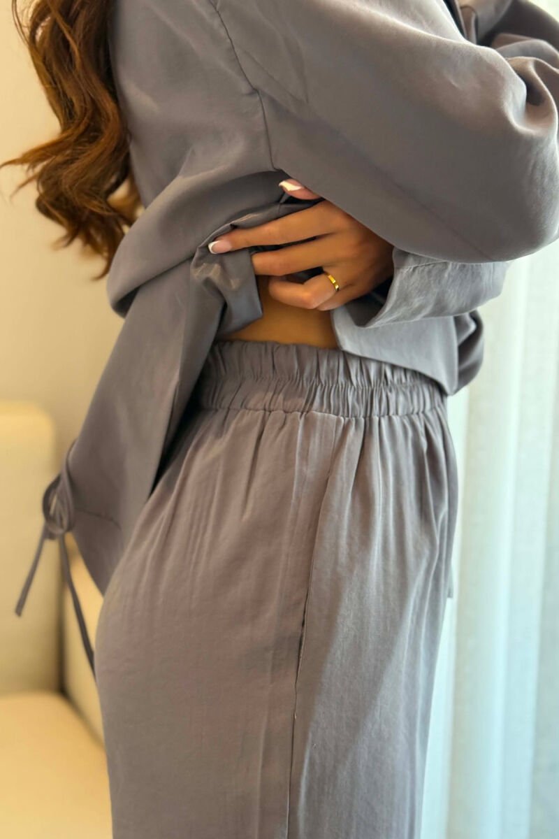 ONE COLOR SHIRT + TROUSERS WOMAN SET GREY/GRI - 5