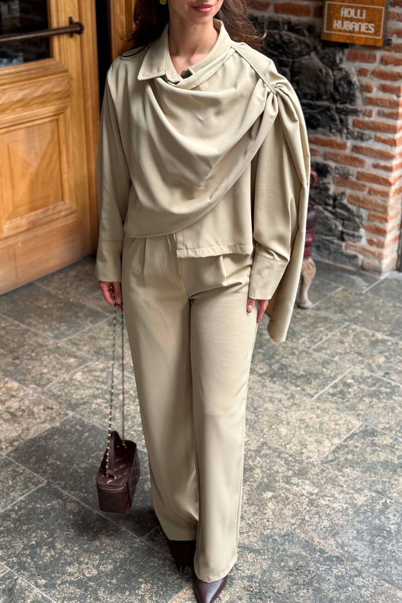 ONE COLOR SHIRT +TROUSERS WOMAN SET MINT/MENTE - 1