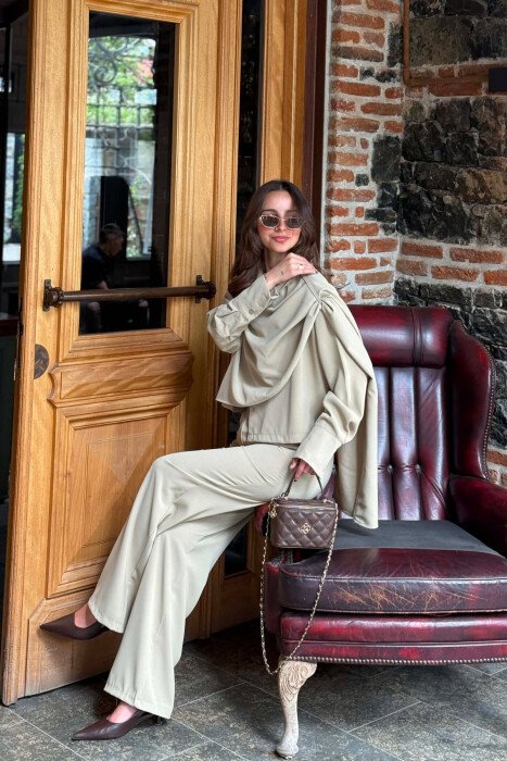 ONE COLOR SHIRT +TROUSERS WOMAN SET MINT/MENTE - 4