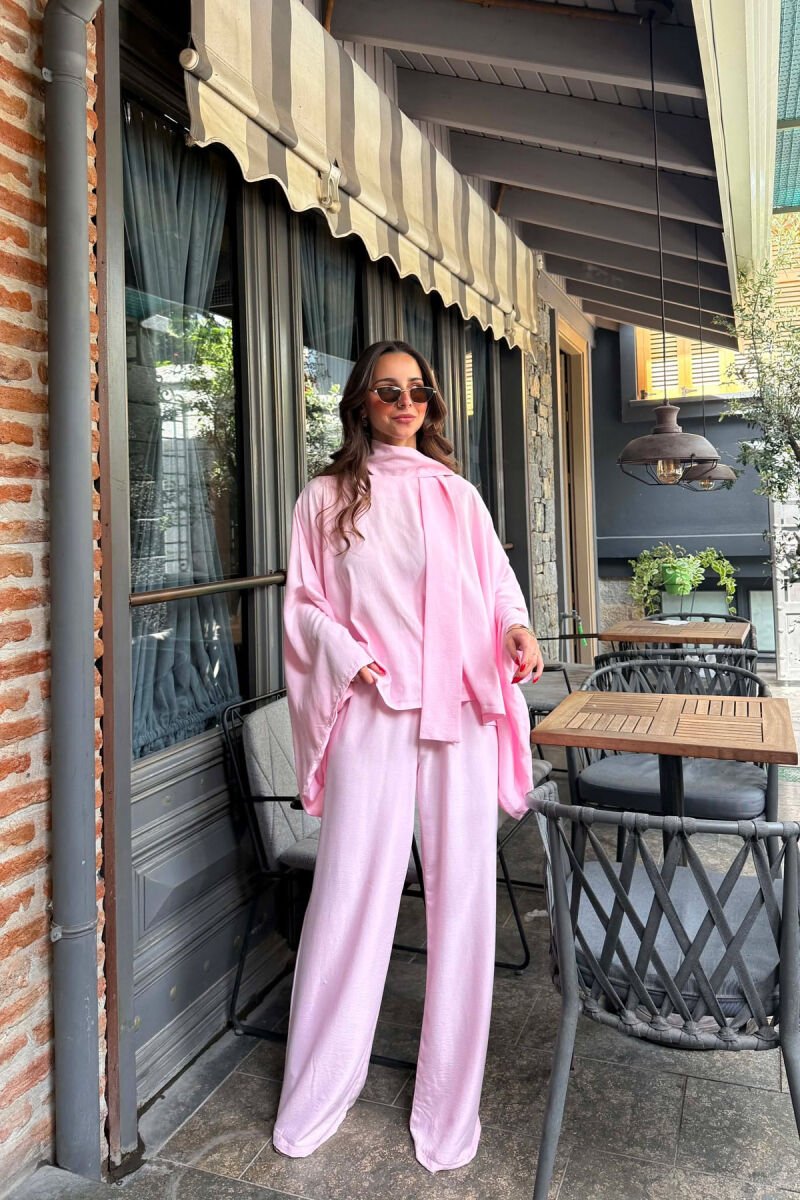 ONE COLOR SHIRT + TROUSERS WOMAN SET PINK/ROZE - 2
