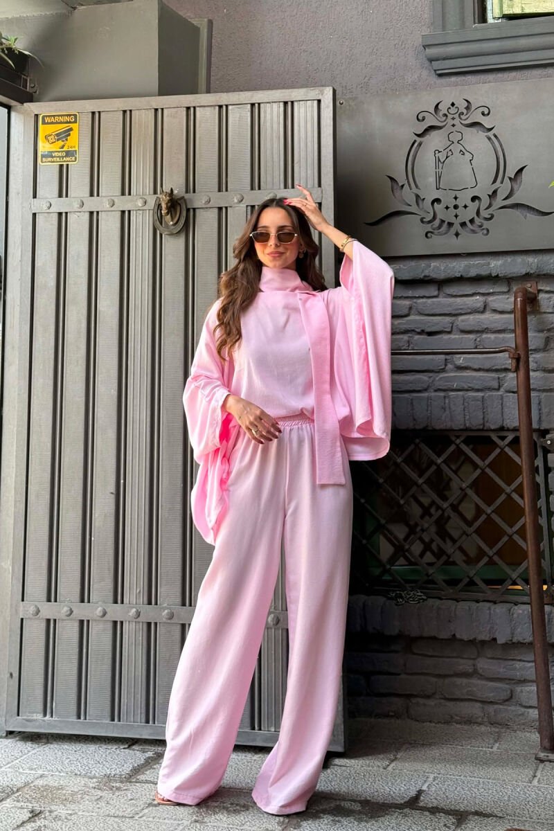 ONE COLOR SHIRT + TROUSERS WOMAN SET PINK/ROZE - 5