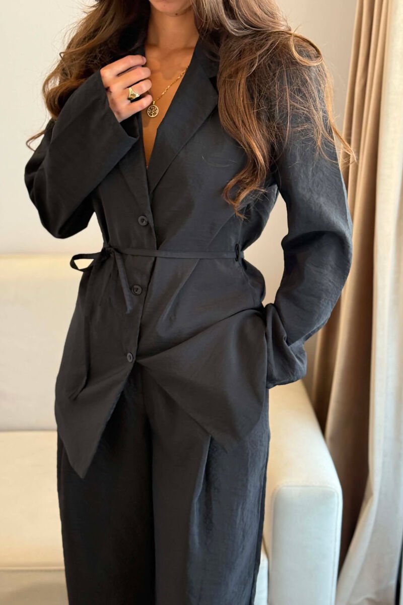 ONE COLOR SHIRT+ TROUSERS WOMEN SET BLACK/ E ZEZE - 2