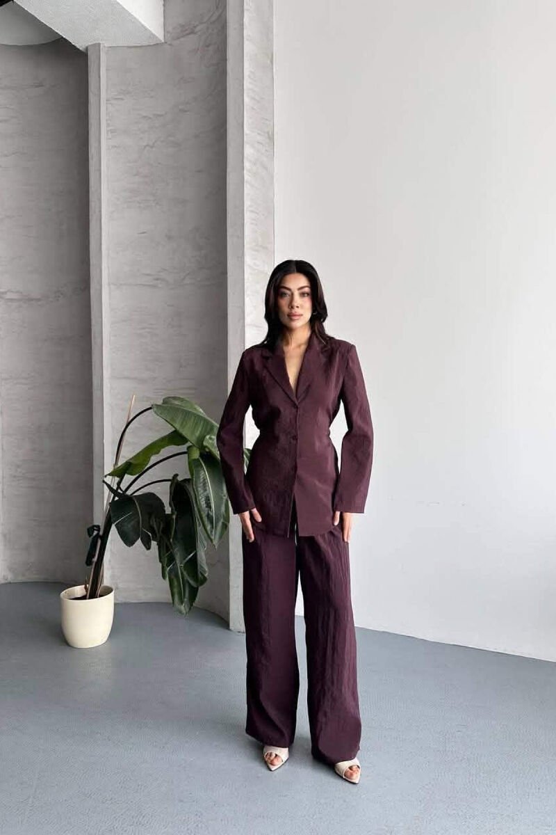 ONE COLOR SHIRT+ TROUSERS WOMEN SET DARK PURPLE/LEJLA ERRET - 3