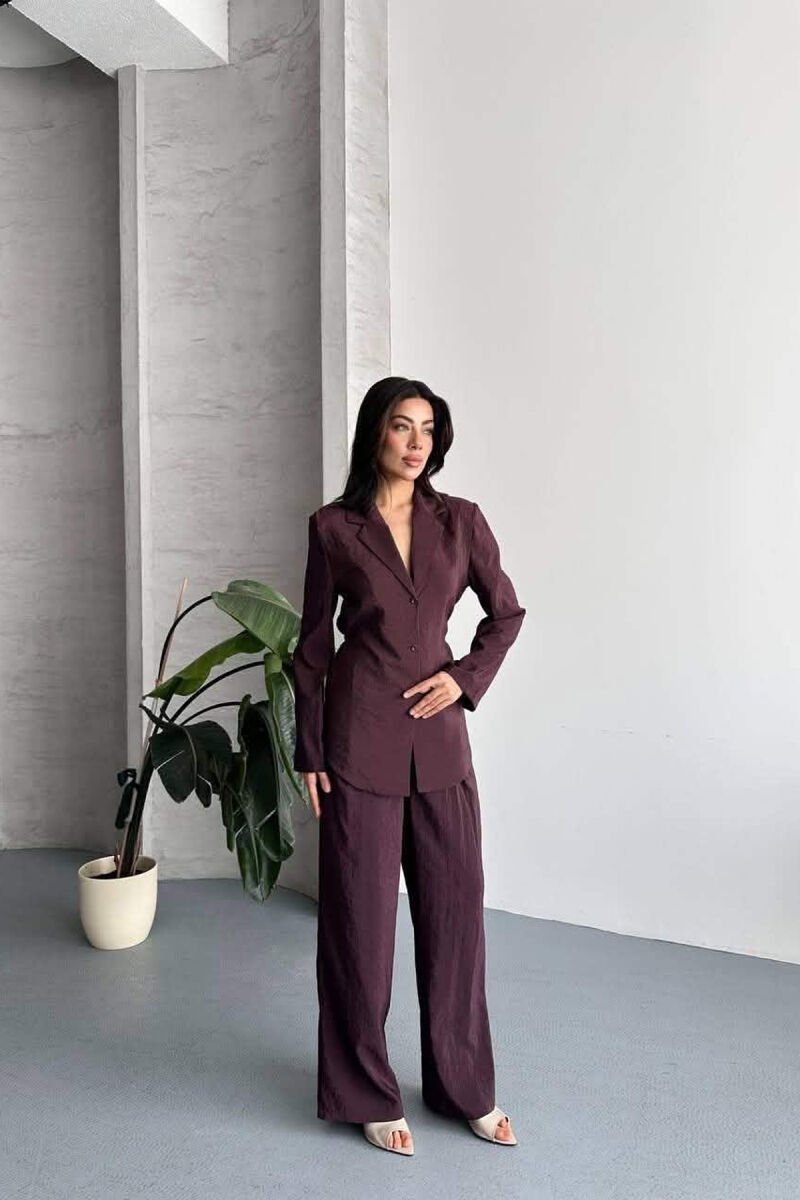 ONE COLOR SHIRT+ TROUSERS WOMEN SET DARK PURPLE/LEJLA ERRET - 4