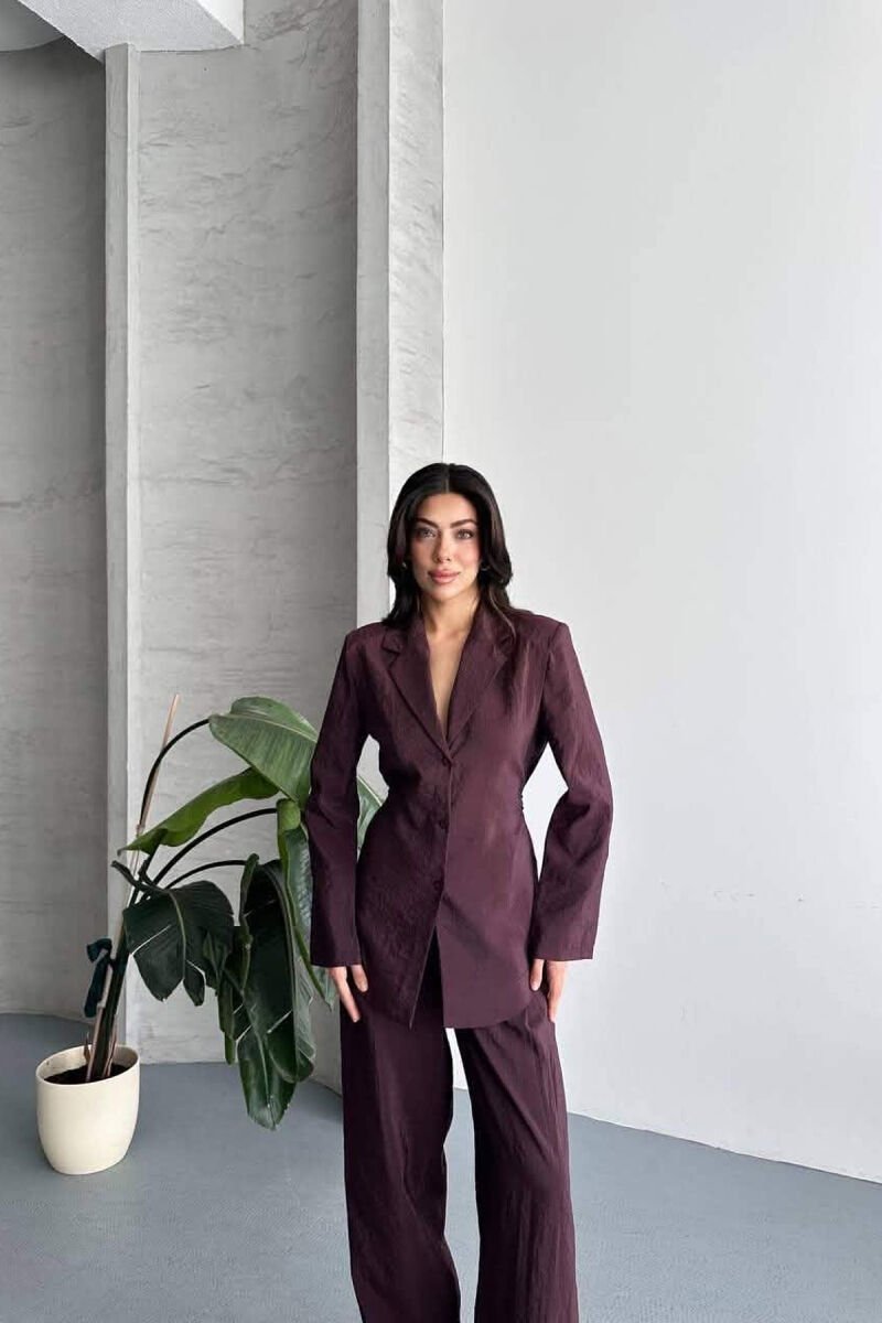 ONE COLOR SHIRT+ TROUSERS WOMEN SET DARK PURPLE/LEJLA ERRET - 5