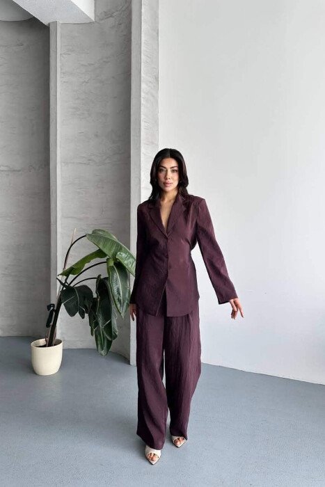 ONE COLOR SHIRT+ TROUSERS WOMEN SET DARK PURPLE/LEJLA ERRET - 6