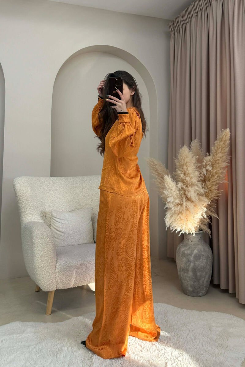 ONE COLOR SHIRT+ TROUSERS WOMEN SET ORANGE/PORTOKALLI - 2