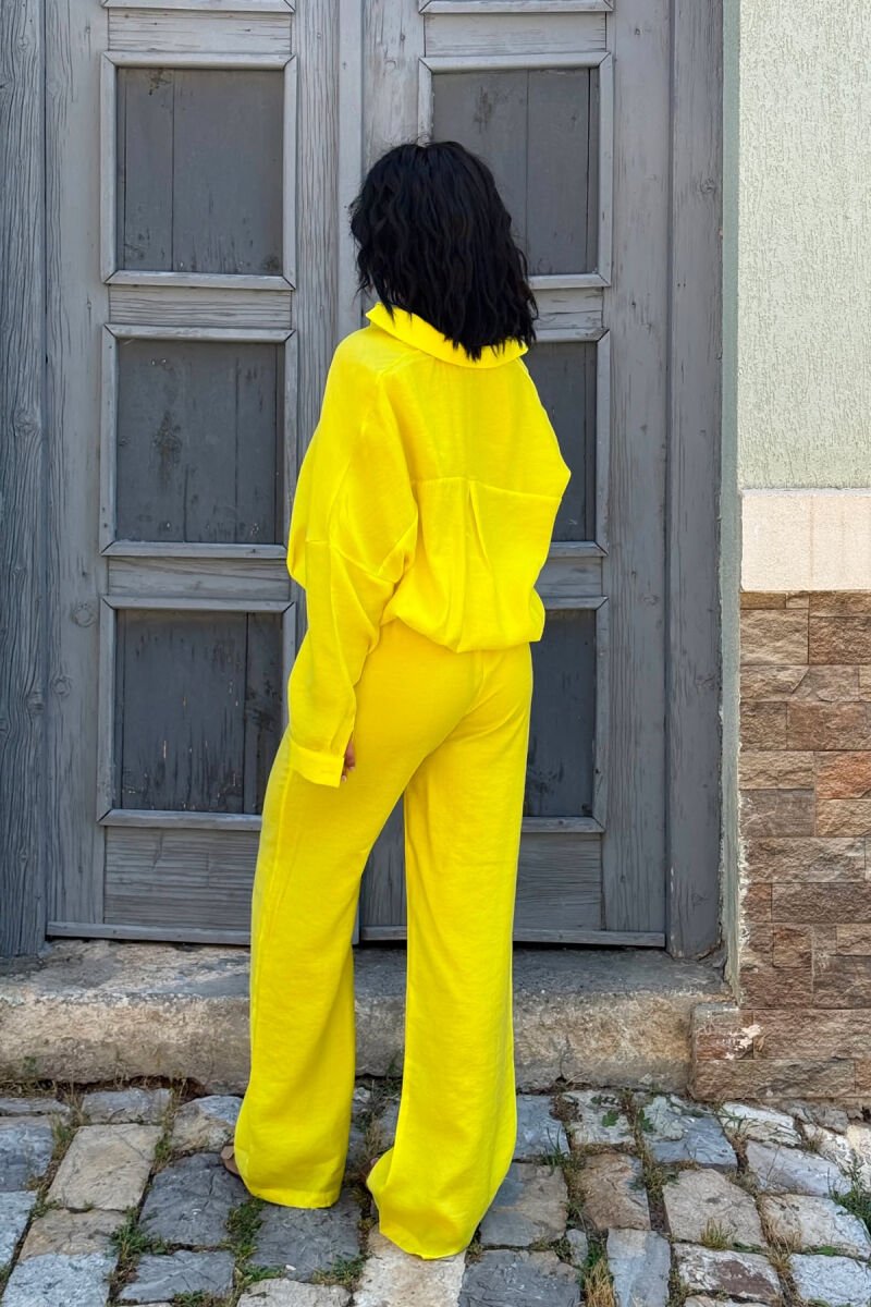 ONE COLOR SHIRT + TROUSERS WOMEN SET YELLOW/E VERDHE - 5