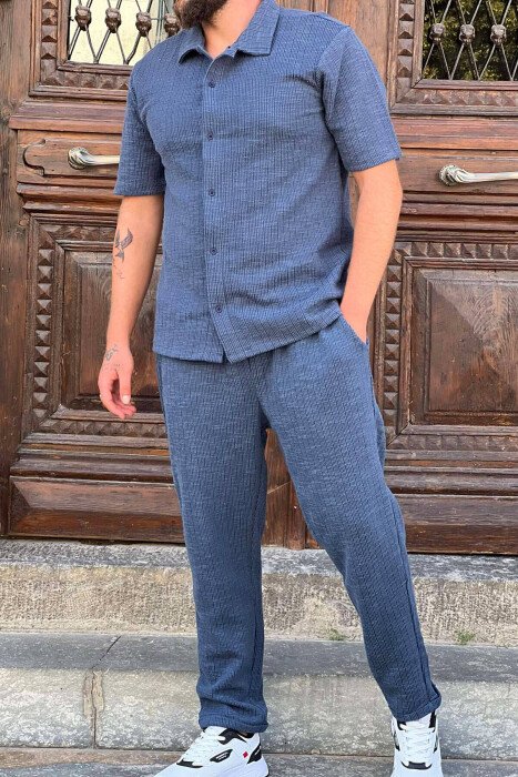 SET NJË NGJYRËSH PËR MESHKUJ NË NGJYRËN BLU - KLAUDIO FASHION