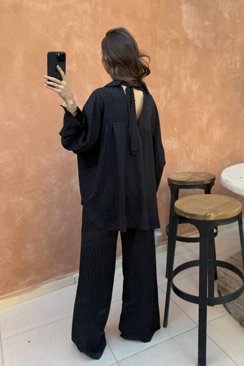 ONE COLOR SHIRT+TROUSERS WOMEN SET BLACK/ E ZEZE - 2