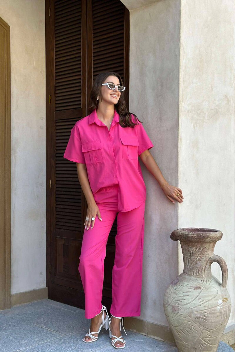 ONE COLOR SHIRT+TROUSERS WOMEN SET FUCHSIA/CIKLAMI - 5