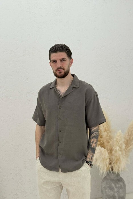 KEMISHE ME MENGE TE SHKURTRA PER MESHKUJ NE NGJYRE ULLI - KLAUDIO FASHION