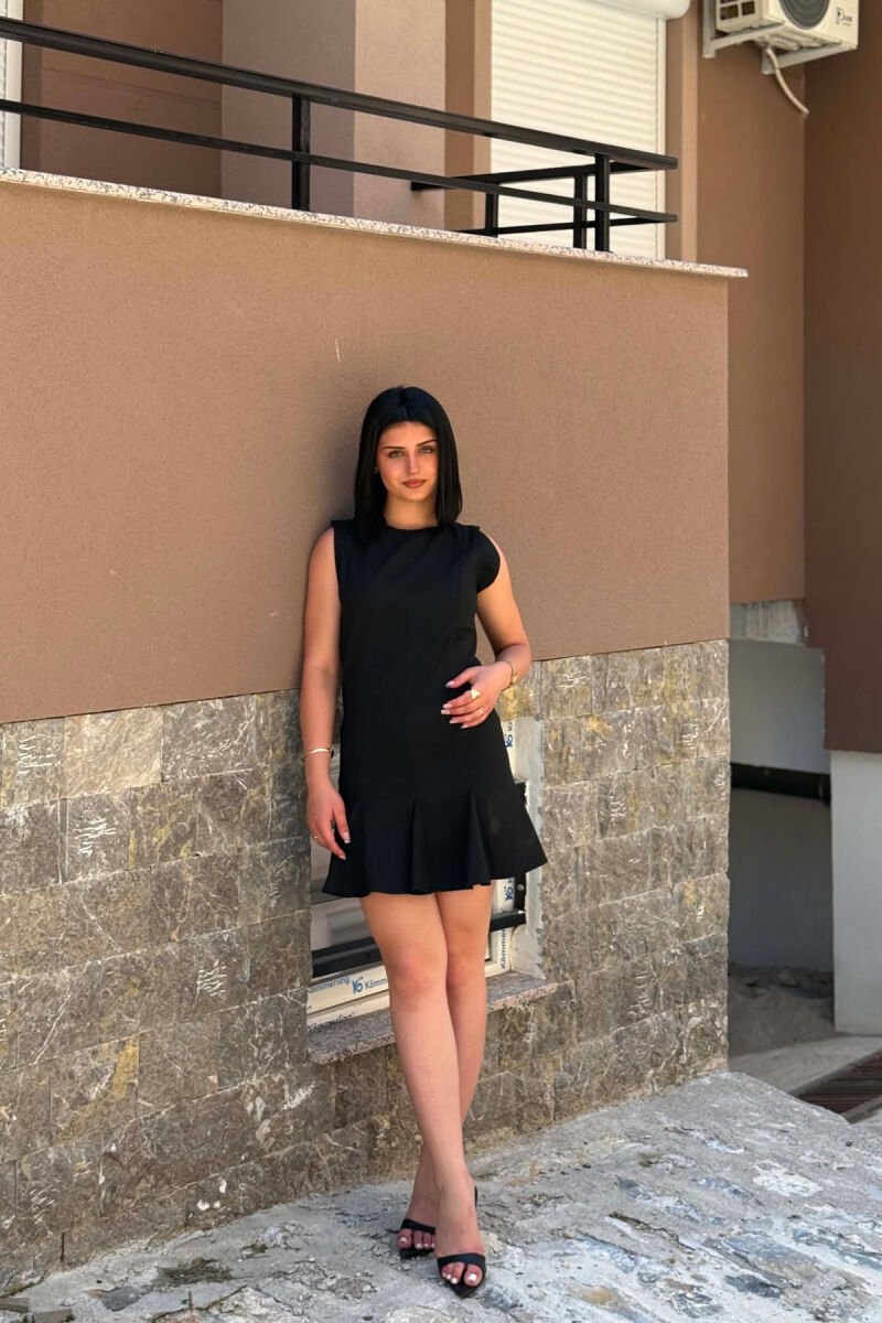 ONE COLOR SHORT WOMAN DRESS BLACK/ E ZEZE - 2