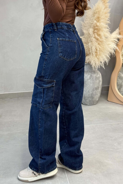 ONE COLOR SIDE POCKET WOMAN JEANS BLUE/BLU - 3