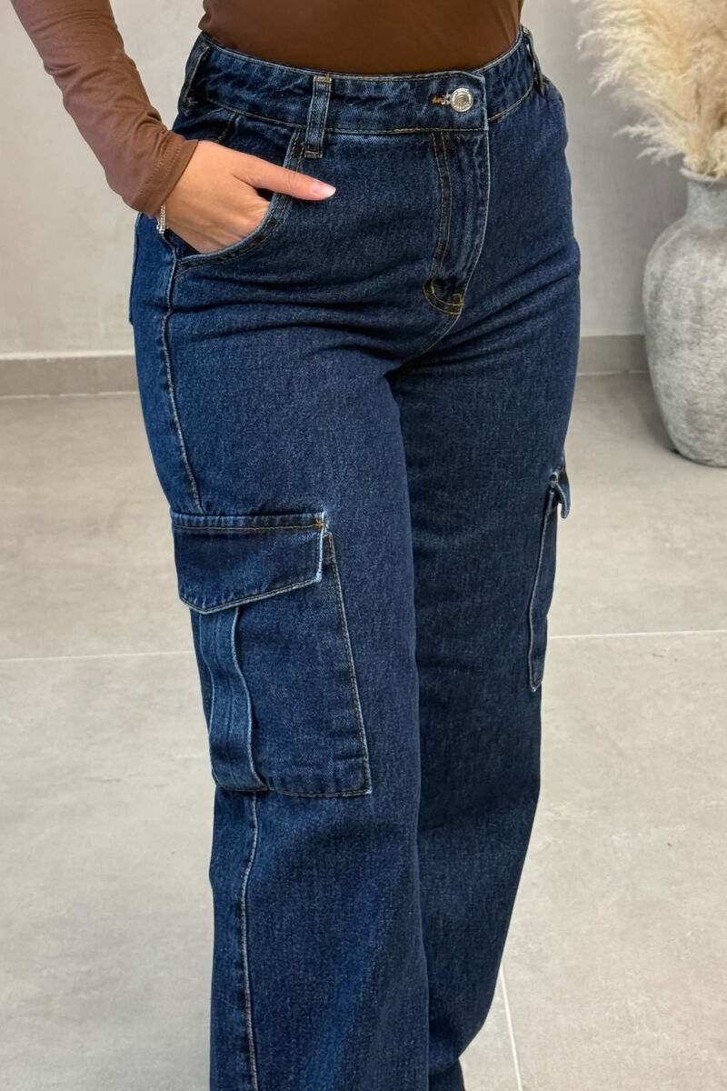 ONE COLOR SIDE POCKET WOMAN JEANS BLUE/BLU - 5