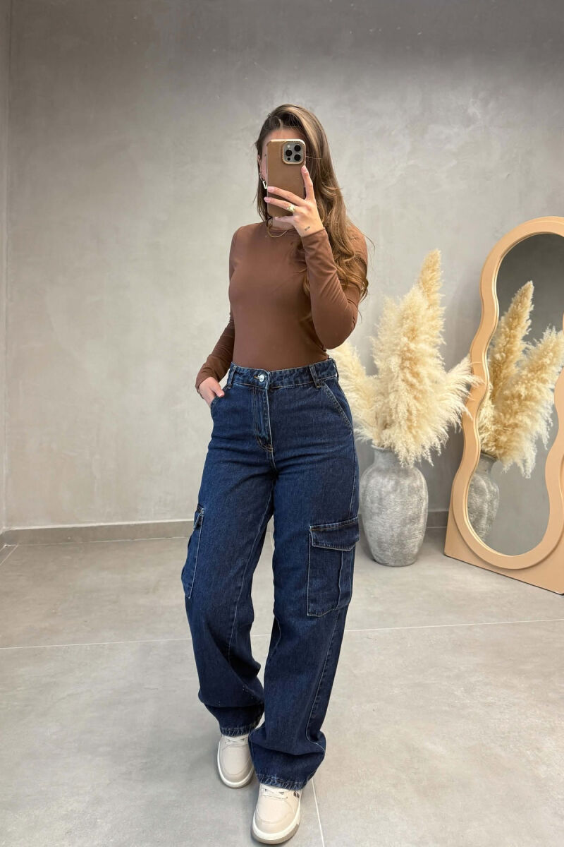 ONE COLOR SIDE POCKET WOMAN JEANS BLUE/BLU - 9