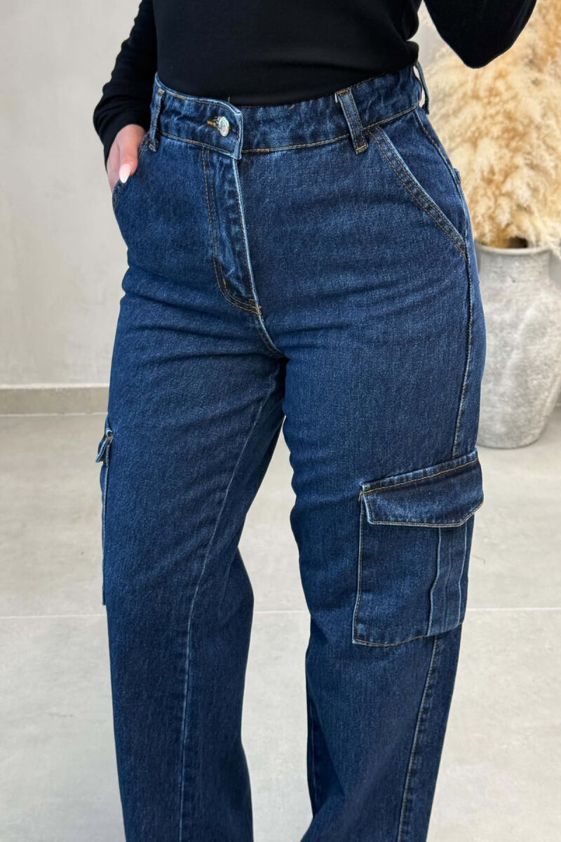 ONE COLOR SIDE POCKET WOMAN JEANS BLUE/BLU - 8