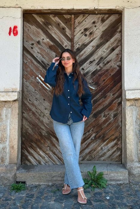 KEMISHE ME KOPSA SILVER PER FEMRA NE NGJYRE BLU TE ERRET - KLAUDIO FASHION
