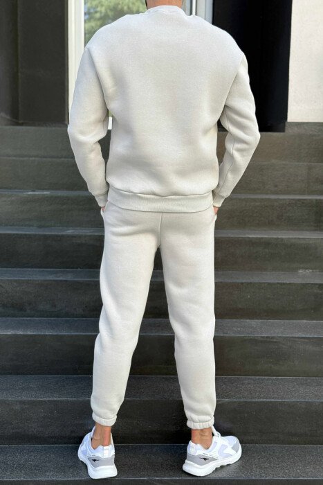 ONE COLOR SIMPLE BLOUSE+JOGGERS MEN SET LIGHT GREY/GZ - 4