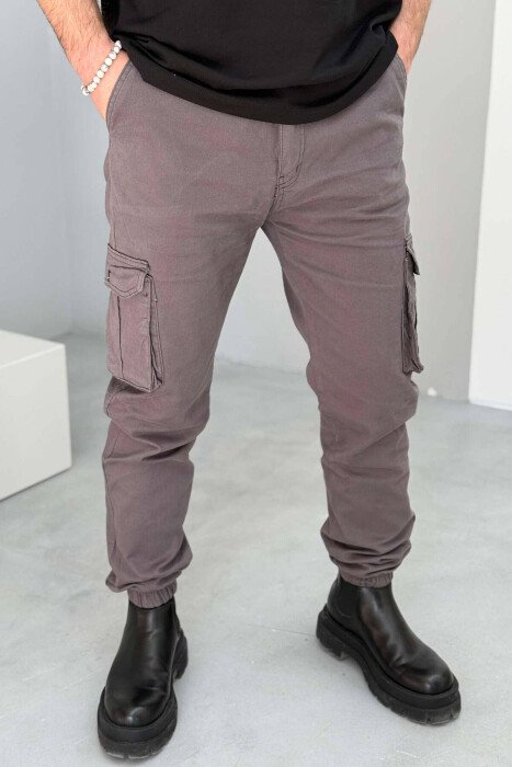 PANTALLONA CARGO PËR MESHKUJ NË NGJYRËN GRI - KLAUDIO FASHION