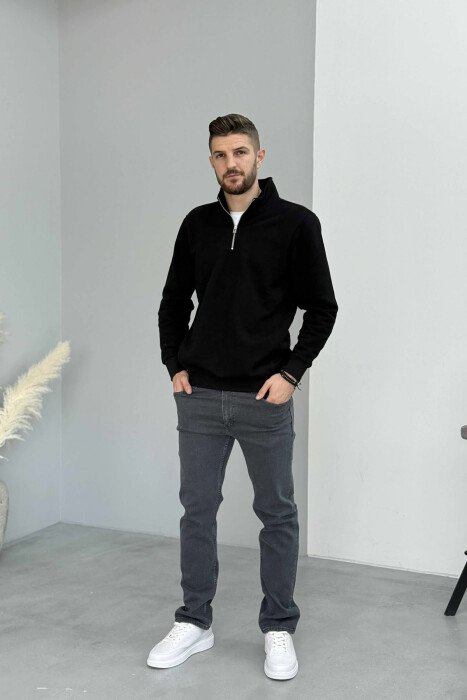 ONE COLOR SIMPLE ELASTIC MEN JEANS GREY/GRI - KLAUDIO FASHION