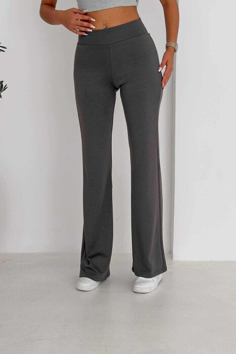 ONE COLOR SIMPLE ELASTIC WOMEN SWEATPANTS GREY/GRI - 12