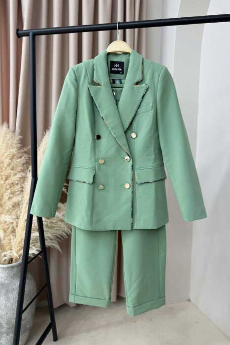 SET NJE NGJYRESH XHAKETE +PANTALLONA PER FEMRA NE NGJYRE MENTE - KLAUDIO FASHION