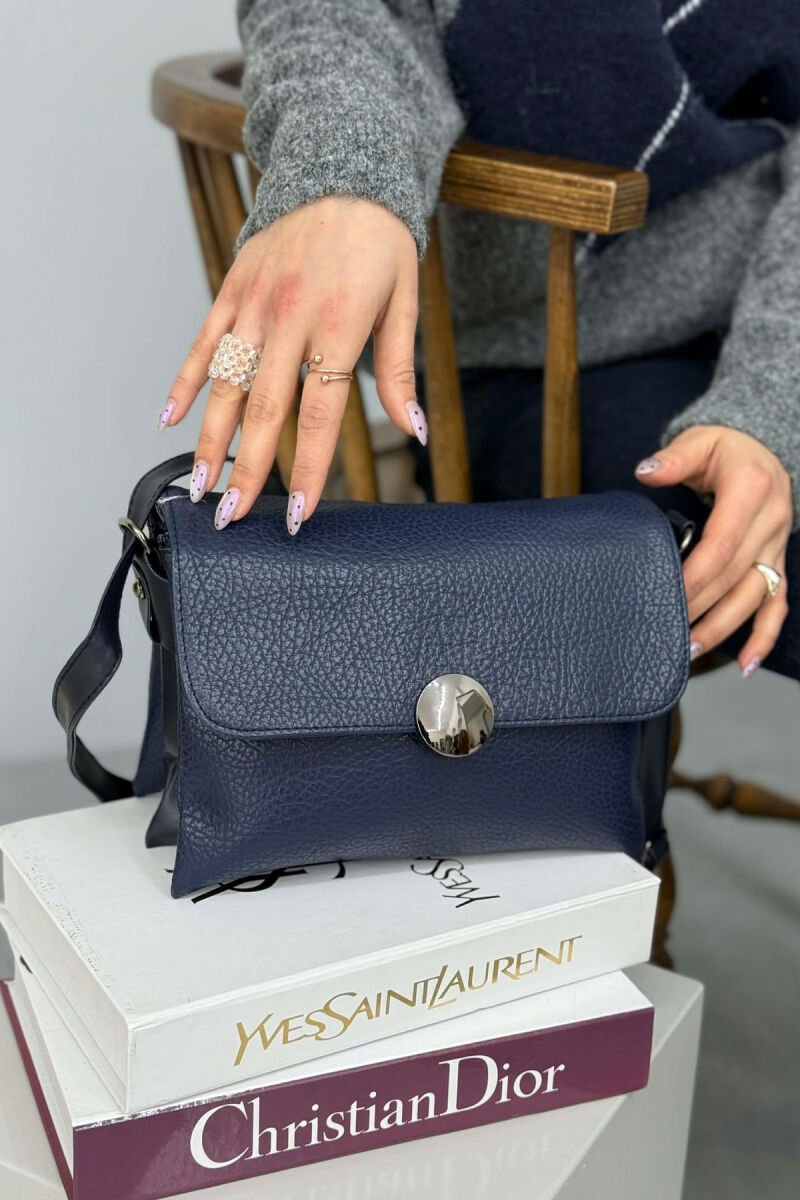 ONE COLOR SIMPLE LEATHER WOMEN BAG BLUE/BLU - 1