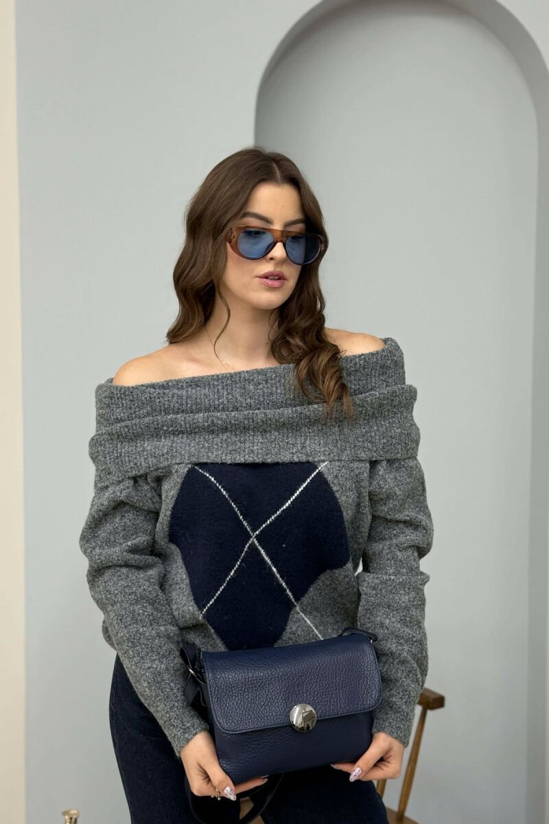 ONE COLOR SIMPLE LEATHER WOMEN BAG BLUE/BLU - 6