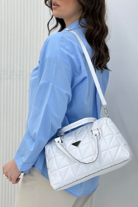 ONE COLOR SIMPLE LEATHER WOMEN BAG WHITE-E BARDHE - 2