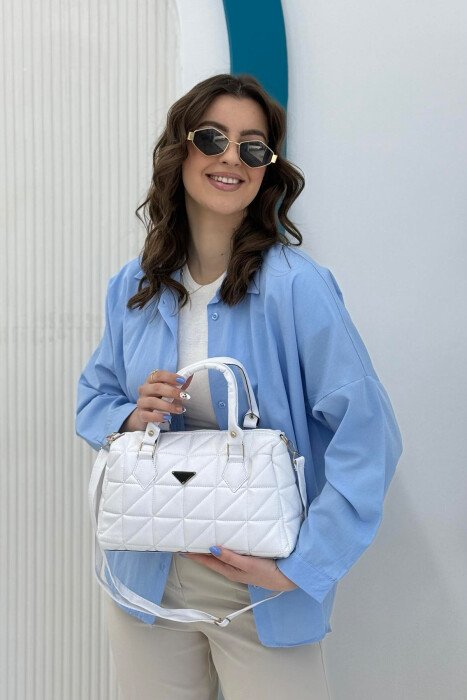 ONE COLOR SIMPLE LEATHER WOMEN BAG WHITE-E BARDHE - 4