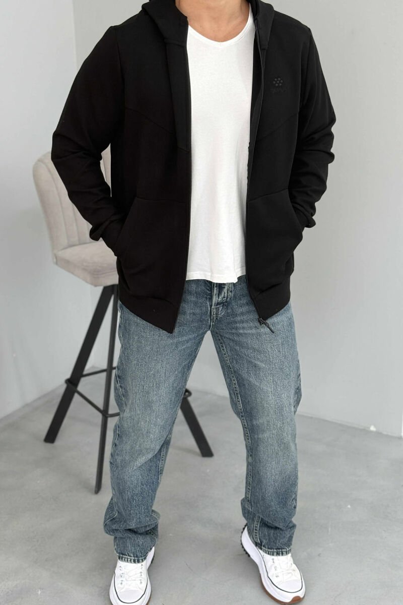 ONE COLOR SIMPLE MEN JACKET BLACK/ E ZEZE - 2