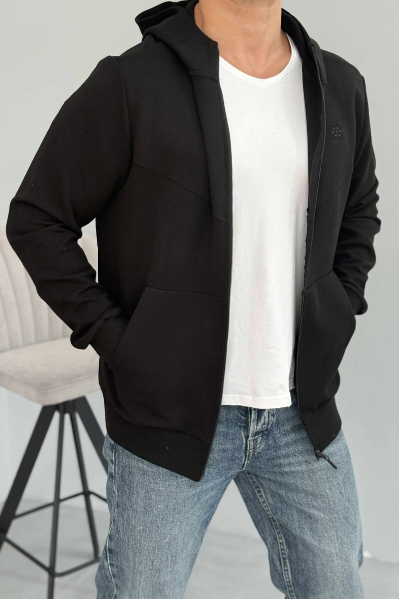 ONE COLOR SIMPLE MEN JACKET BLACK/ E ZEZE - 3