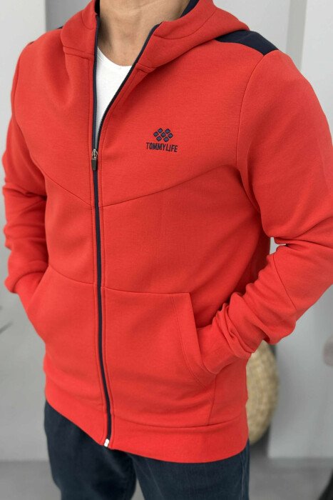 ONE COLOR SIMPLE MEN JACKET RED/E KUQE - 1