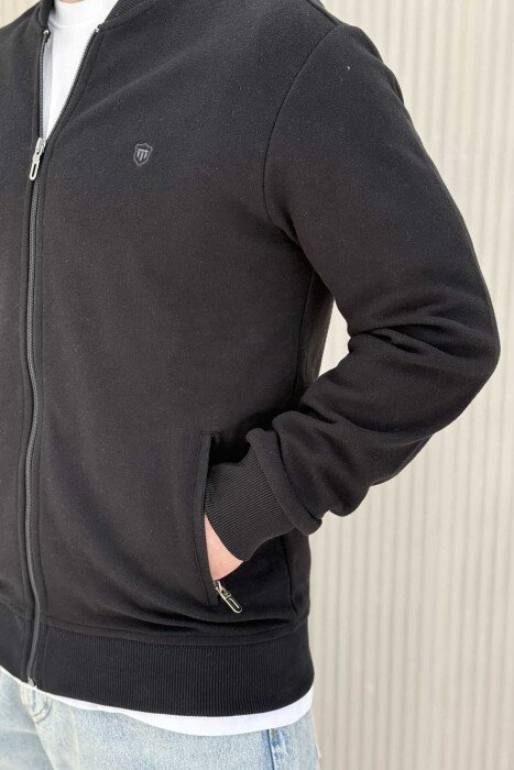 ONE COLOR SIMPLE MEN JACKET BLACK/ E ZEZE - 3