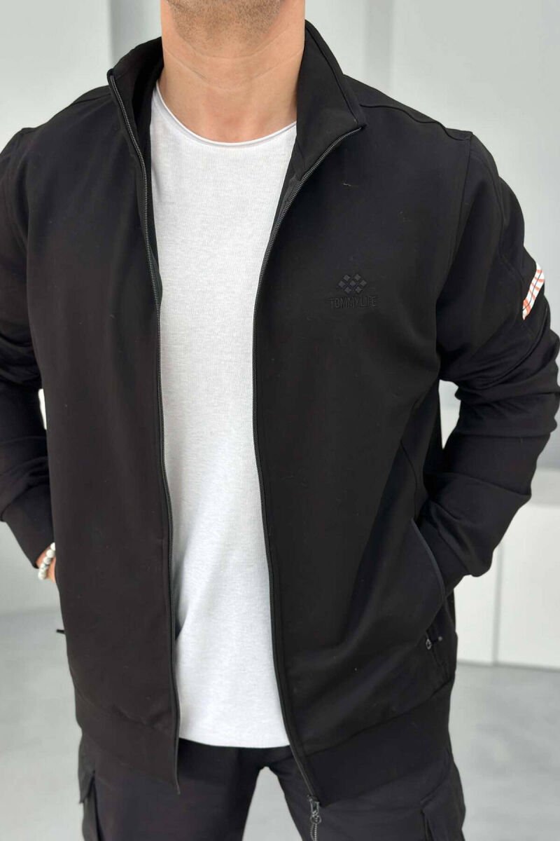 ONE COLOR SIMPLE MEN JACKET BLACK/ E ZEZE - 3