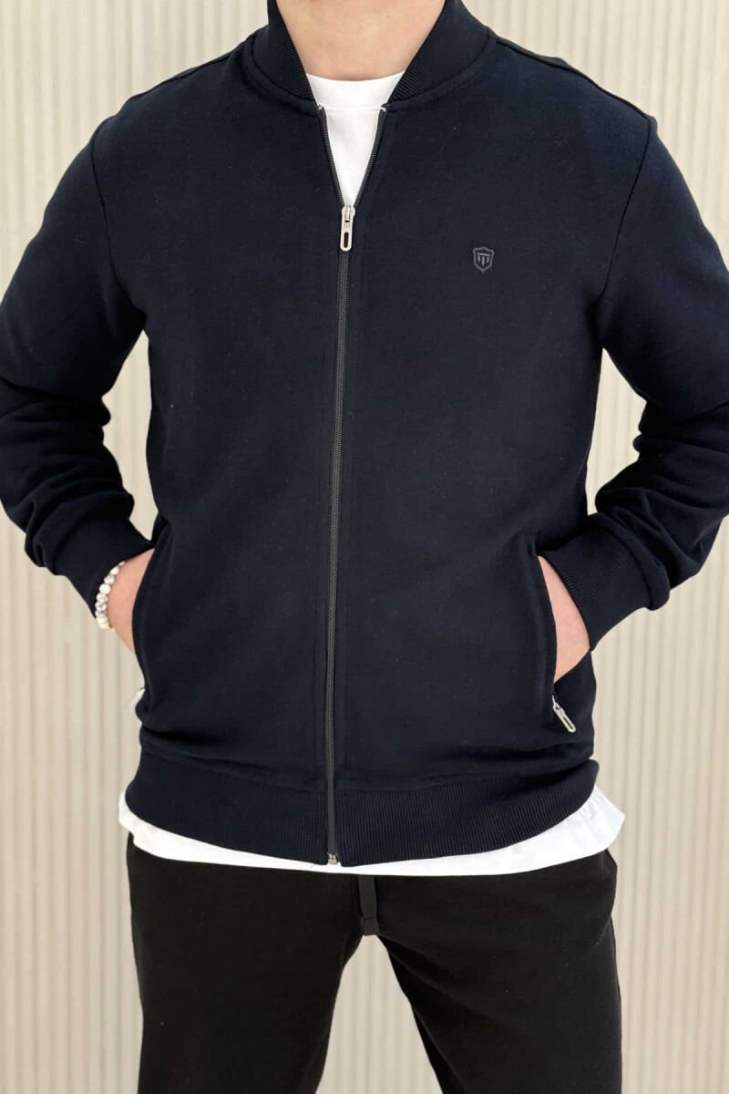 ONE COLOR SIMPLE MEN JACKET BLUE/BLU - 5