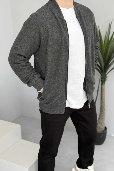 ONE COLOR SIMPLE MEN JACKET DARK GREY/GEE 