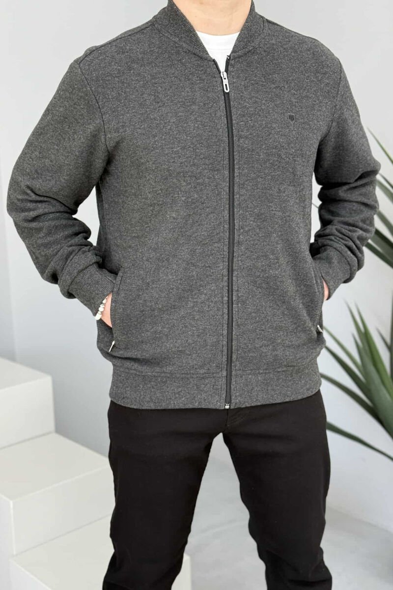 ONE COLOR SIMPLE MEN JACKET DARK GREY/GEE - 2