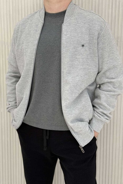 ONE COLOR SIMPLE MEN JACKET LIGHT GREY/GZ - 1