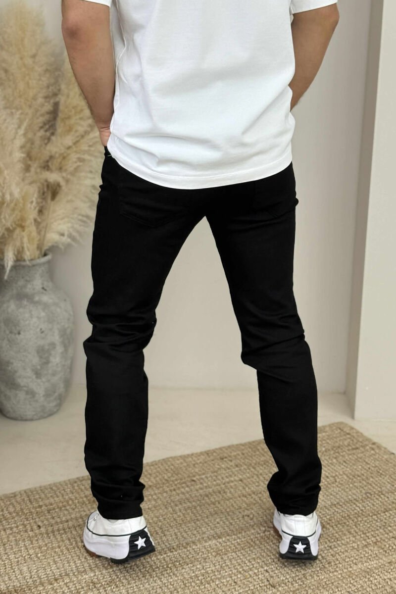 ONE COLOR SIMPLE MEN JEANS BLACK/ E ZEZE - 4